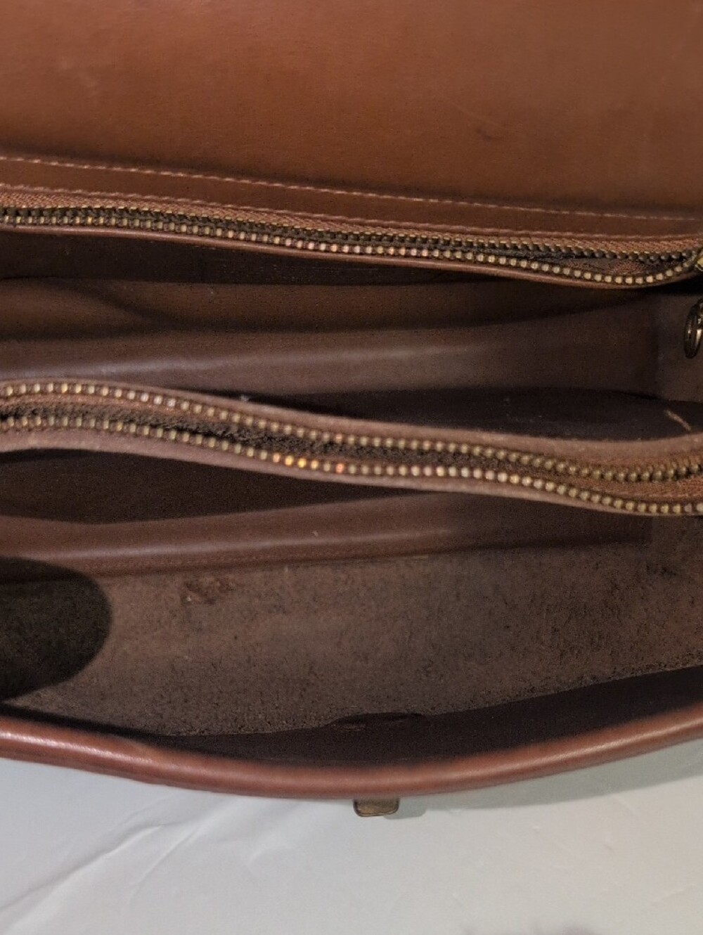 Vintage COACH Brown Leather Top-Handle Satchel with Removable Strap - Picture 7 of 12